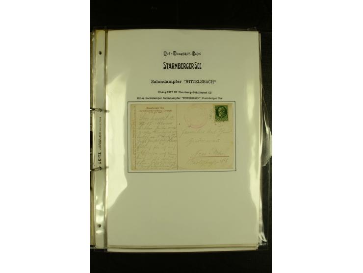 1894/1955, umfangreiche Sammlung "Schiffspost auf dem Bodensee und Starnberger See" mit ca. 90 Briefen und Karten inkl. einig