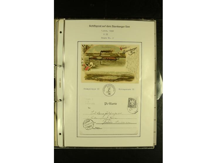 1894/1955, umfangreiche Sammlung "Schiffspost auf dem Bodensee und Starnberger See" mit ca. 90 Briefen und Karten inkl. einig