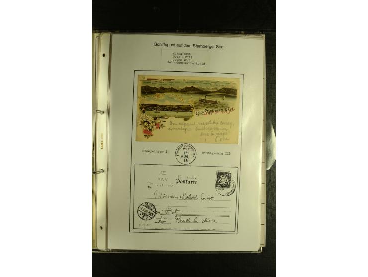 1894/1955, umfangreiche Sammlung "Schiffspost auf dem Bodensee und Starnberger See" mit ca. 90 Briefen und Karten inkl. einig