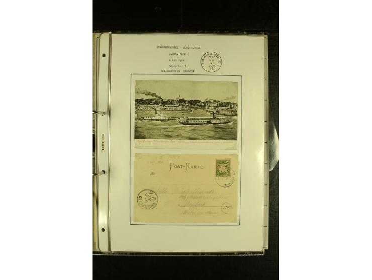 1894/1955, umfangreiche Sammlung "Schiffspost auf dem Bodensee und Starnberger See" mit ca. 90 Briefen und Karten inkl. einig