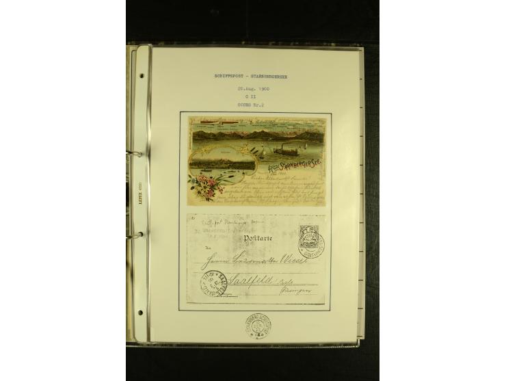1894/1955, umfangreiche Sammlung "Schiffspost auf dem Bodensee und Starnberger See" mit ca. 90 Briefen und Karten inkl. einig