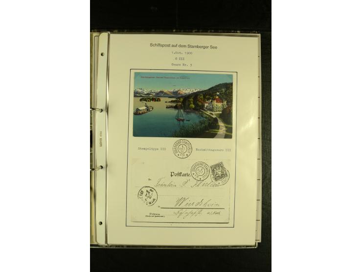 1894/1955, umfangreiche Sammlung "Schiffspost auf dem Bodensee und Starnberger See" mit ca. 90 Briefen und Karten inkl. einig