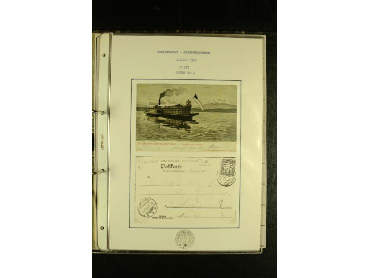 1894/1955, umfangreiche Sammlung "Schiffspost auf dem Bodensee und Starnberger See" mit ca. 90 Briefen und Karten inkl. einig