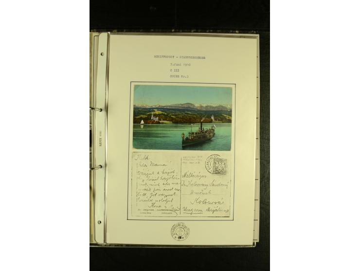 1894/1955, umfangreiche Sammlung "Schiffspost auf dem Bodensee und Starnberger See" mit ca. 90 Briefen und Karten inkl. einig