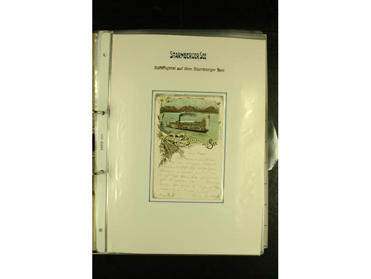 1894/1955, umfangreiche Sammlung "Schiffspost auf dem Bodensee und Starnberger See" mit ca. 90 Briefen und Karten inkl. einig