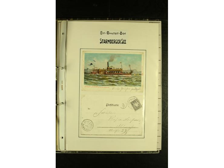 1894/1955, umfangreiche Sammlung "Schiffspost auf dem Bodensee und Starnberger See" mit ca. 90 Briefen und Karten inkl. einig