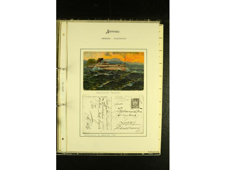 1894/1955, umfangreiche Sammlung "Schiffspost auf dem Bodensee und Starnberger See" mit ca. 90 Briefen und Karten inkl. einig
