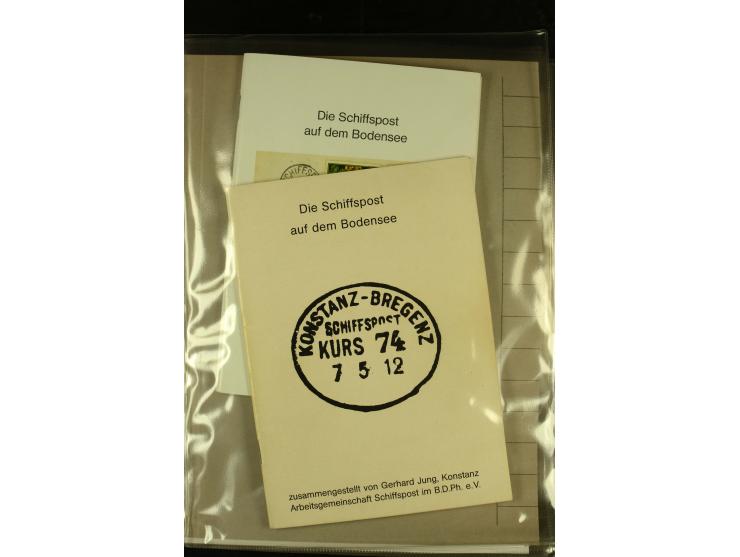 1894/1955, umfangreiche Sammlung "Schiffspost auf dem Bodensee und Starnberger See" mit ca. 90 Briefen und Karten inkl. einig