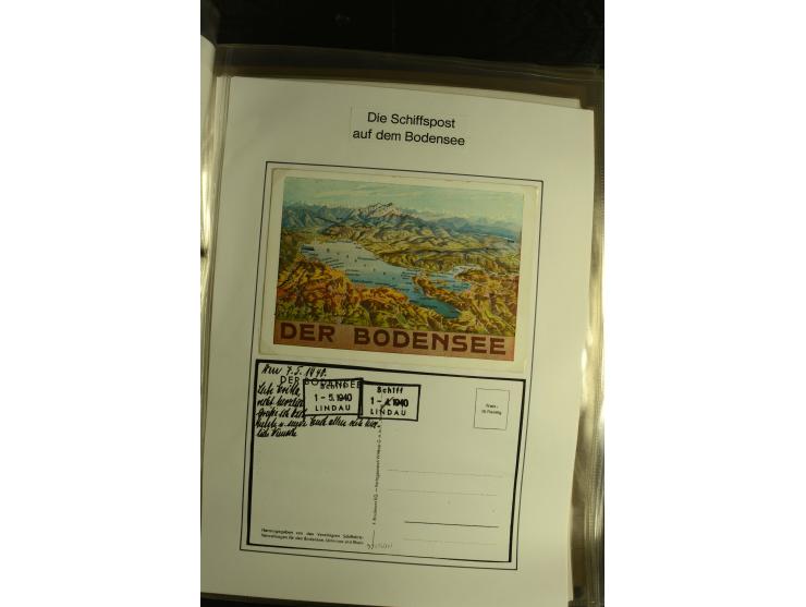 1894/1955, umfangreiche Sammlung "Schiffspost auf dem Bodensee und Starnberger See" mit ca. 90 Briefen und Karten inkl. einig