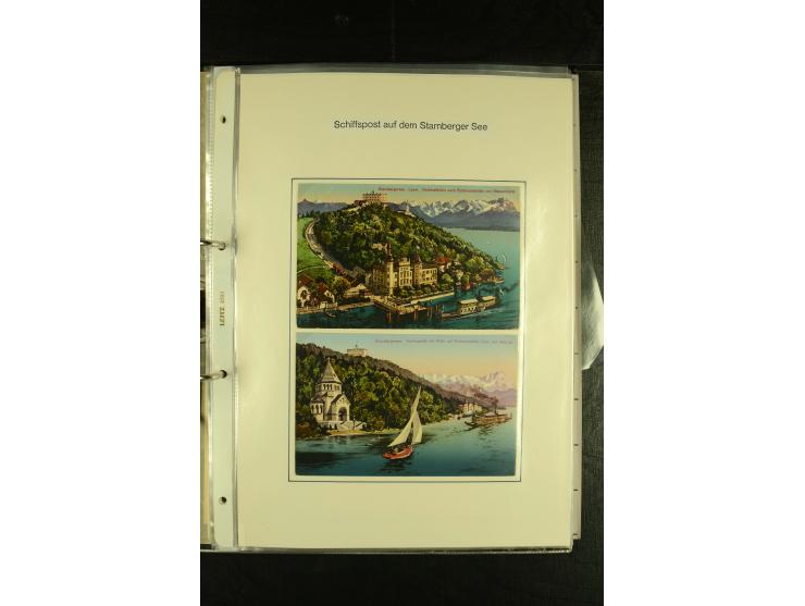1894/1955, umfangreiche Sammlung "Schiffspost auf dem Bodensee und Starnberger See" mit ca. 90 Briefen und Karten inkl. einig