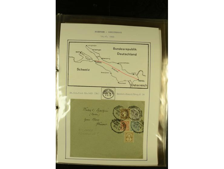1894/1955, umfangreiche Sammlung "Schiffspost auf dem Bodensee und Starnberger See" mit ca. 90 Briefen und Karten inkl. einig