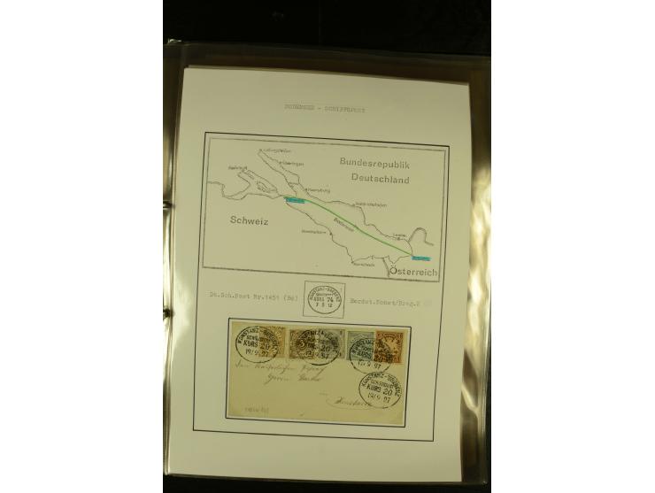 1894/1955, umfangreiche Sammlung "Schiffspost auf dem Bodensee und Starnberger See" mit ca. 90 Briefen und Karten inkl. einig