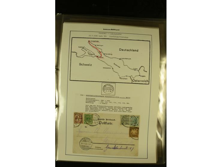 1894/1955, umfangreiche Sammlung "Schiffspost auf dem Bodensee und Starnberger See" mit ca. 90 Briefen und Karten inkl. einig