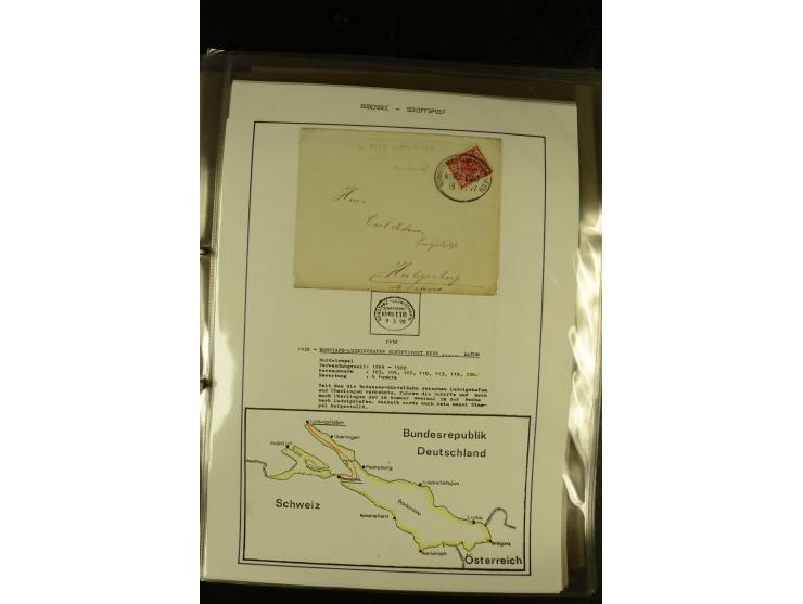 1894/1955, umfangreiche Sammlung "Schiffspost auf dem Bodensee und Starnberger See" mit ca. 90 Briefen und Karten inkl. einig