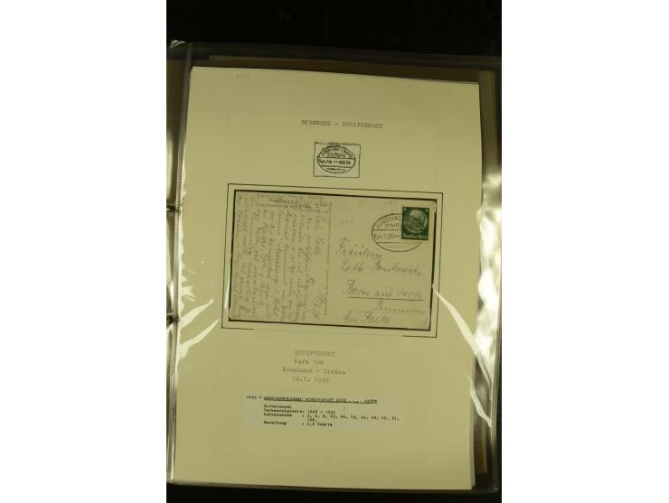 1894/1955, umfangreiche Sammlung "Schiffspost auf dem Bodensee und Starnberger See" mit ca. 90 Briefen und Karten inkl. einig