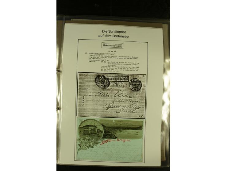 1894/1955, umfangreiche Sammlung "Schiffspost auf dem Bodensee und Starnberger See" mit ca. 90 Briefen und Karten inkl. einig