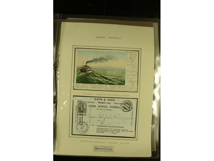 1894/1955, umfangreiche Sammlung "Schiffspost auf dem Bodensee und Starnberger See" mit ca. 90 Briefen und Karten inkl. einig
