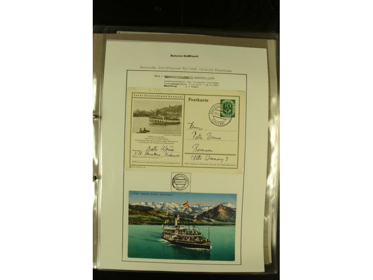 1894/1955, umfangreiche Sammlung "Schiffspost auf dem Bodensee und Starnberger See" mit ca. 90 Briefen und Karten inkl. einig