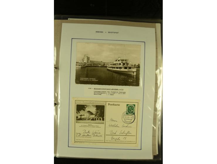 1894/1955, umfangreiche Sammlung "Schiffspost auf dem Bodensee und Starnberger See" mit ca. 90 Briefen und Karten inkl. einig
