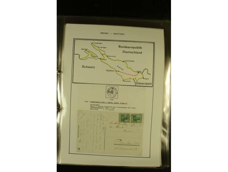 1894/1955, umfangreiche Sammlung "Schiffspost auf dem Bodensee und Starnberger See" mit ca. 90 Briefen und Karten inkl. einig