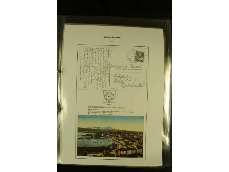 1894/1955, umfangreiche Sammlung "Schiffspost auf dem Bodensee und Starnberger See" mit ca. 90 Briefen und Karten inkl. einig
