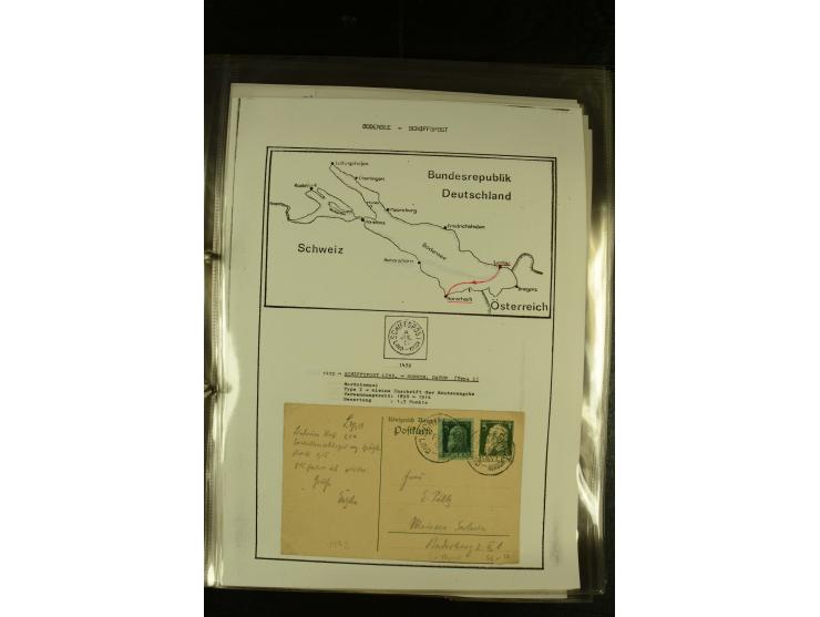 1894/1955, umfangreiche Sammlung "Schiffspost auf dem Bodensee und Starnberger See" mit ca. 90 Briefen und Karten inkl. einig