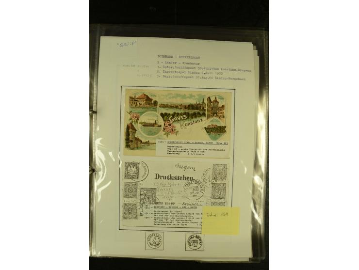 1894/1955, umfangreiche Sammlung "Schiffspost auf dem Bodensee und Starnberger See" mit ca. 90 Briefen und Karten inkl. einig
