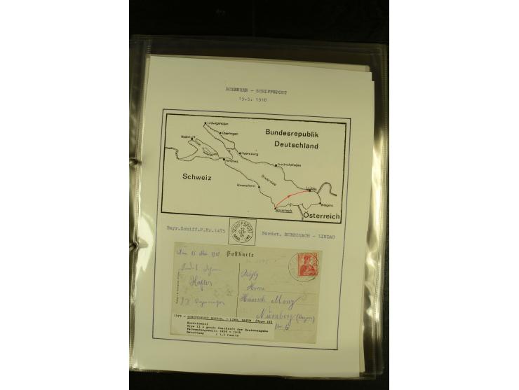 1894/1955, umfangreiche Sammlung "Schiffspost auf dem Bodensee und Starnberger See" mit ca. 90 Briefen und Karten inkl. einig
