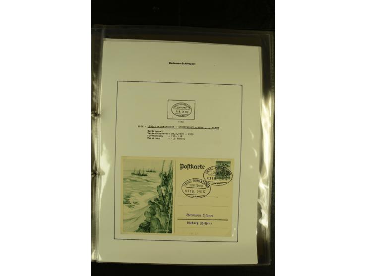 1894/1955, umfangreiche Sammlung "Schiffspost auf dem Bodensee und Starnberger See" mit ca. 90 Briefen und Karten inkl. einig