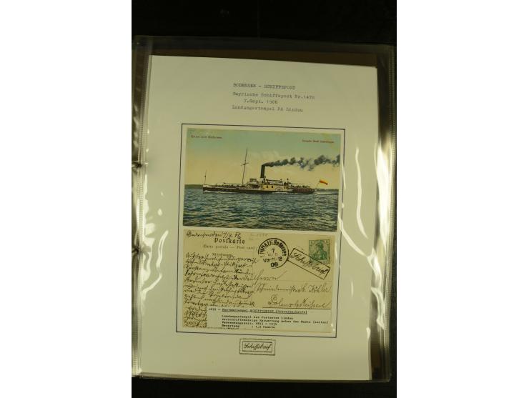 1894/1955, umfangreiche Sammlung "Schiffspost auf dem Bodensee und Starnberger See" mit ca. 90 Briefen und Karten inkl. einig