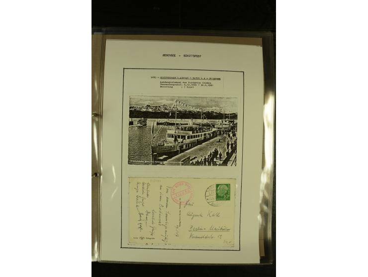 1894/1955, umfangreiche Sammlung "Schiffspost auf dem Bodensee und Starnberger See" mit ca. 90 Briefen und Karten inkl. einig