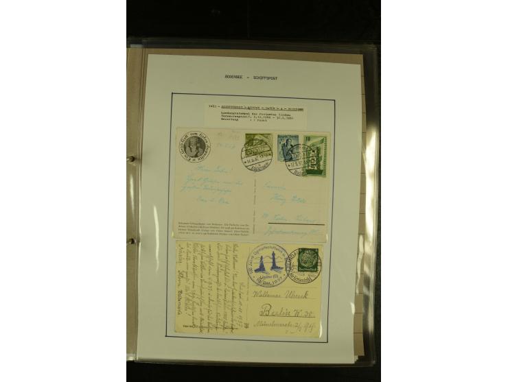 1894/1955, umfangreiche Sammlung "Schiffspost auf dem Bodensee und Starnberger See" mit ca. 90 Briefen und Karten inkl. einig