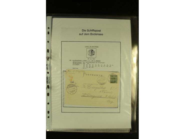 1894/1955, umfangreiche Sammlung "Schiffspost auf dem Bodensee und Starnberger See" mit ca. 90 Briefen und Karten inkl. einig