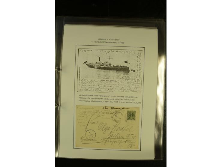 1894/1955, umfangreiche Sammlung "Schiffspost auf dem Bodensee und Starnberger See" mit ca. 90 Briefen und Karten inkl. einig