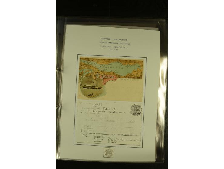 1894/1955, umfangreiche Sammlung "Schiffspost auf dem Bodensee und Starnberger See" mit ca. 90 Briefen und Karten inkl. einig
