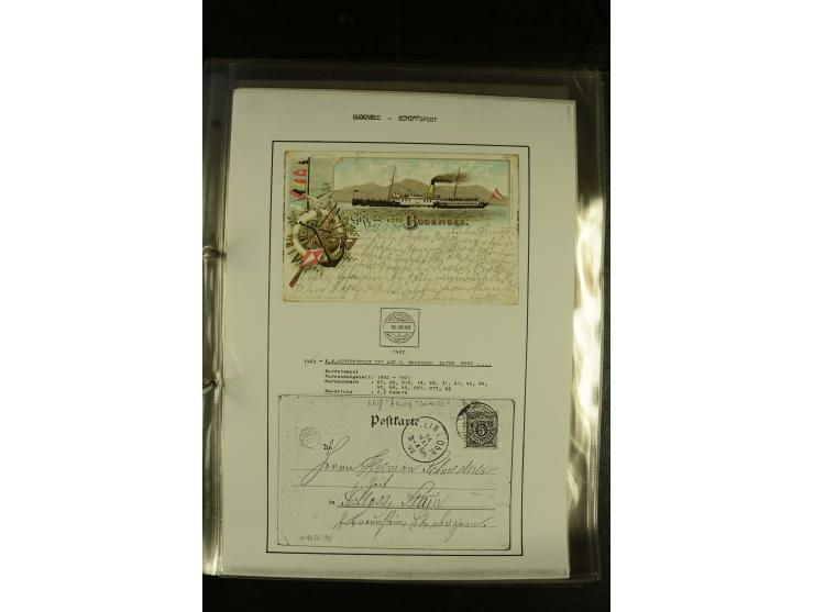 1894/1955, umfangreiche Sammlung "Schiffspost auf dem Bodensee und Starnberger See" mit ca. 90 Briefen und Karten inkl. einig