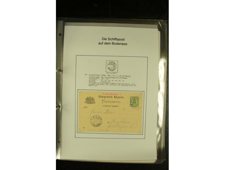1894/1955, umfangreiche Sammlung "Schiffspost auf dem Bodensee und Starnberger See" mit ca. 90 Briefen und Karten inkl. einig