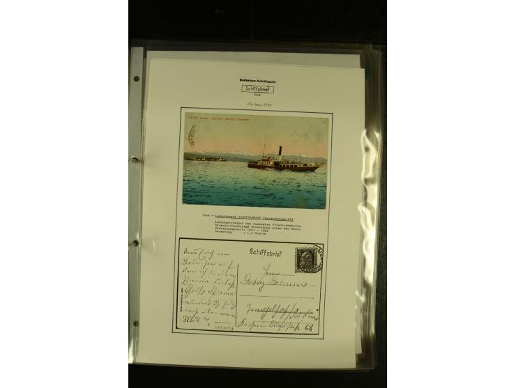 1894/1955, umfangreiche Sammlung "Schiffspost auf dem Bodensee und Starnberger See" mit ca. 90 Briefen und Karten inkl. einig