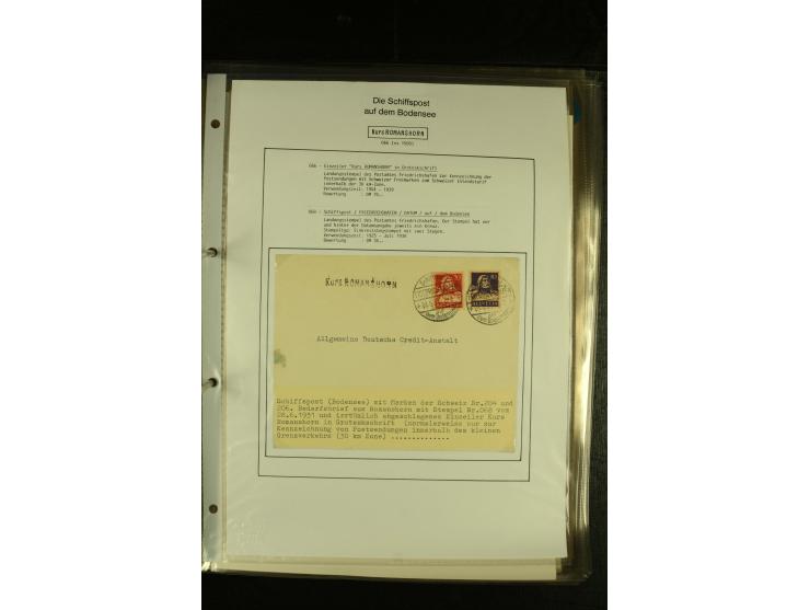 1894/1955, umfangreiche Sammlung "Schiffspost auf dem Bodensee und Starnberger See" mit ca. 90 Briefen und Karten inkl. einig