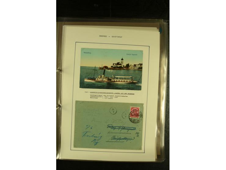1894/1955, umfangreiche Sammlung "Schiffspost auf dem Bodensee und Starnberger See" mit ca. 90 Briefen und Karten inkl. einig