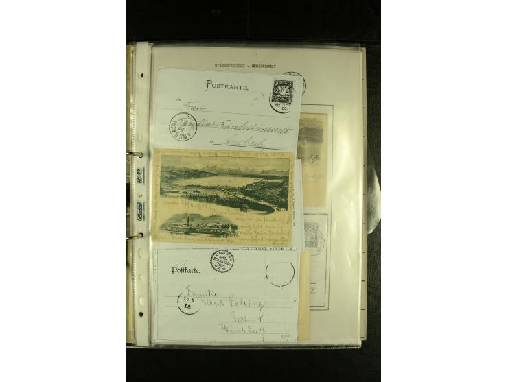 1894/1955, umfangreiche Sammlung "Schiffspost auf dem Bodensee und Starnberger See" mit ca. 90 Briefen und Karten inkl. einig