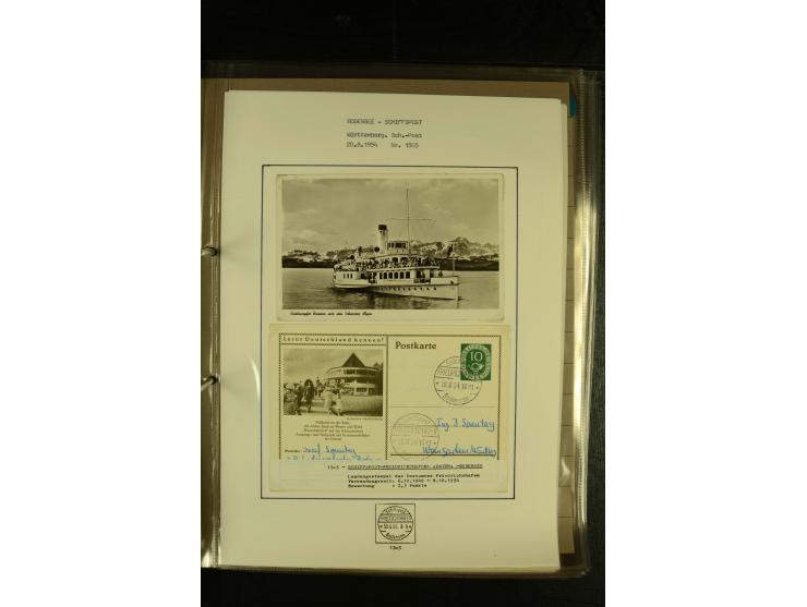 1894/1955, umfangreiche Sammlung "Schiffspost auf dem Bodensee und Starnberger See" mit ca. 90 Briefen und Karten inkl. einig