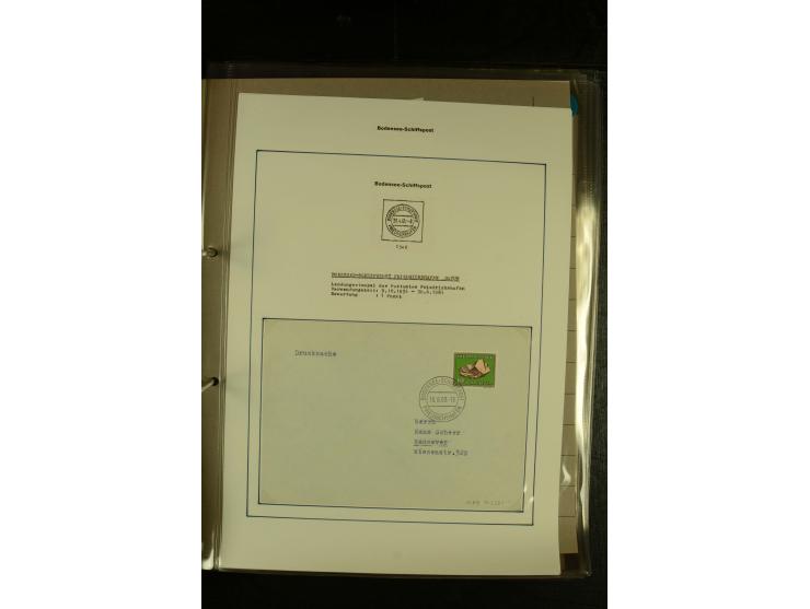 1894/1955, umfangreiche Sammlung "Schiffspost auf dem Bodensee und Starnberger See" mit ca. 90 Briefen und Karten inkl. einig