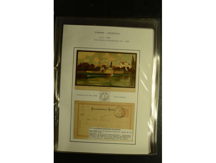 1894/1955, umfangreiche Sammlung "Schiffspost auf dem Bodensee und Starnberger See" mit ca. 90 Briefen und Karten inkl. einig