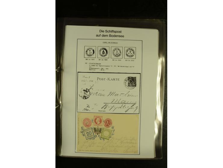 1894/1955, umfangreiche Sammlung "Schiffspost auf dem Bodensee und Starnberger See" mit ca. 90 Briefen und Karten inkl. einig