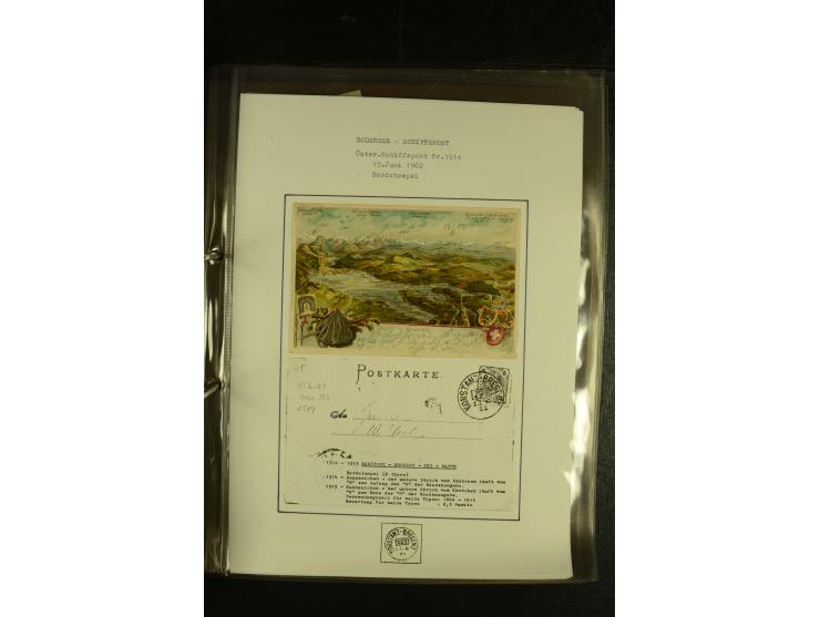 1894/1955, umfangreiche Sammlung "Schiffspost auf dem Bodensee und Starnberger See" mit ca. 90 Briefen und Karten inkl. einig