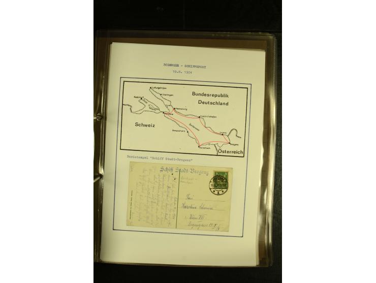 1894/1955, umfangreiche Sammlung "Schiffspost auf dem Bodensee und Starnberger See" mit ca. 90 Briefen und Karten inkl. einig