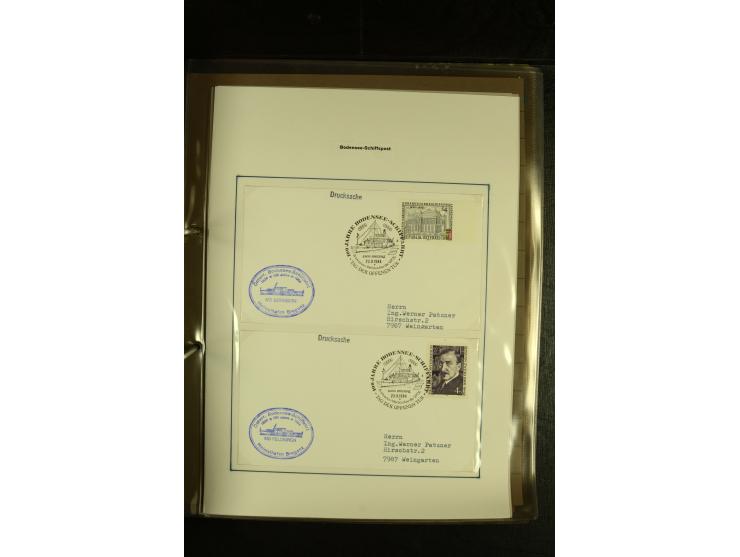 1894/1955, umfangreiche Sammlung "Schiffspost auf dem Bodensee und Starnberger See" mit ca. 90 Briefen und Karten inkl. einig