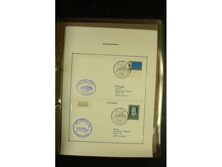 1894/1955, umfangreiche Sammlung "Schiffspost auf dem Bodensee und Starnberger See" mit ca. 90 Briefen und Karten inkl. einig