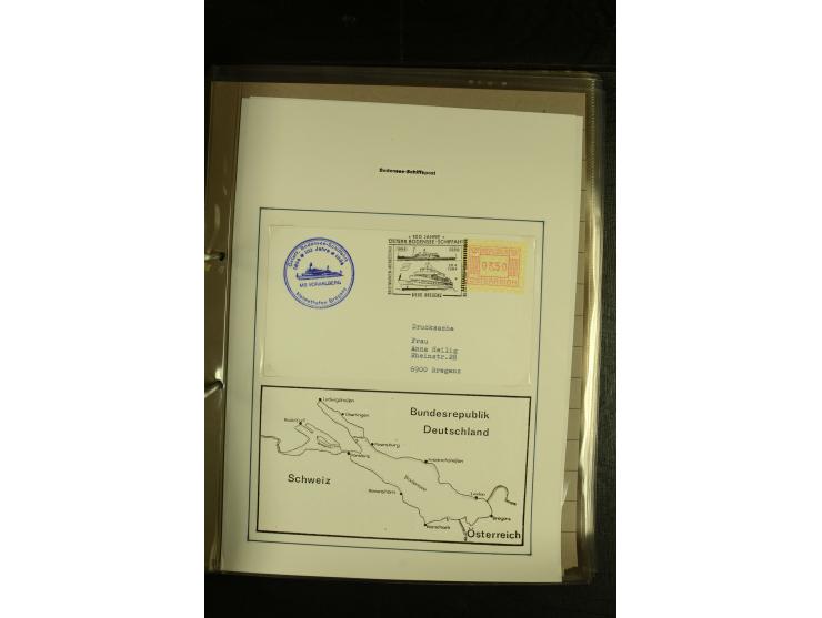 1894/1955, umfangreiche Sammlung "Schiffspost auf dem Bodensee und Starnberger See" mit ca. 90 Briefen und Karten inkl. einig